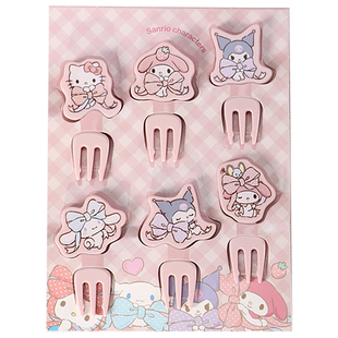 三丽鸥水果小叉子食品级儿童宝宝安全吃蛋糕甜品点可爱塑料果叉签