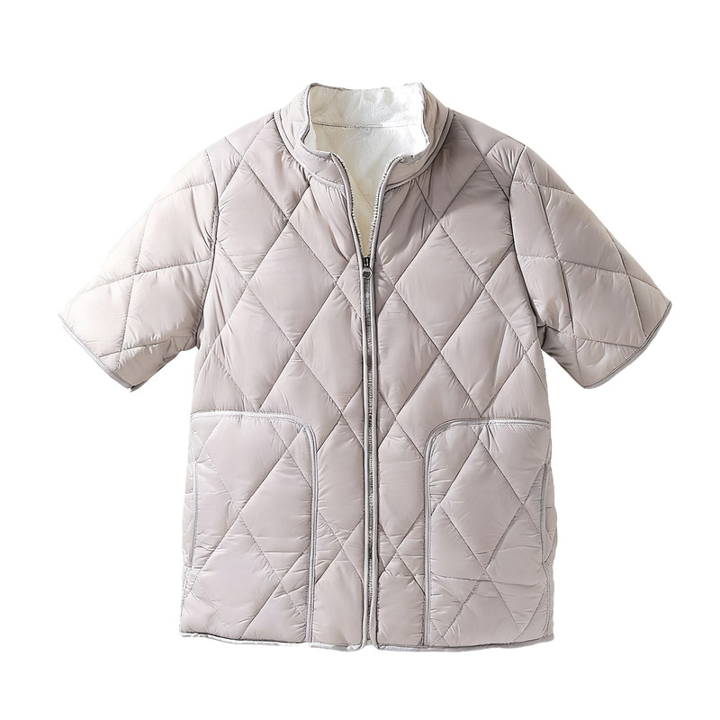 新款中袖马甲男女款居家轻薄棉服