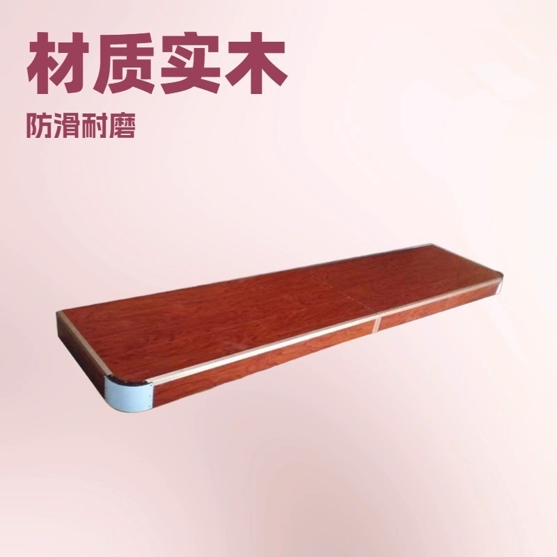 教学讲台圆弧角斜角站台多媒体地台钢制木地板耐磨地台教室防滑