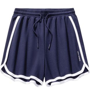 安踏休闲运动短裤女夏季宽松透气美式宽松学院风训练健身跑步裤子