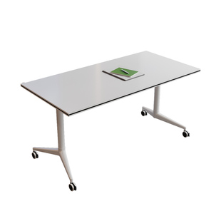 折叠会议桌带轮子可移动拼接培训机构长条桌现代简约办公课桌