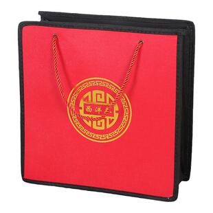 海参燕窝虫草西洋参外包装手提袋礼品袋名贵礼品皮革纸袋定制LOGO