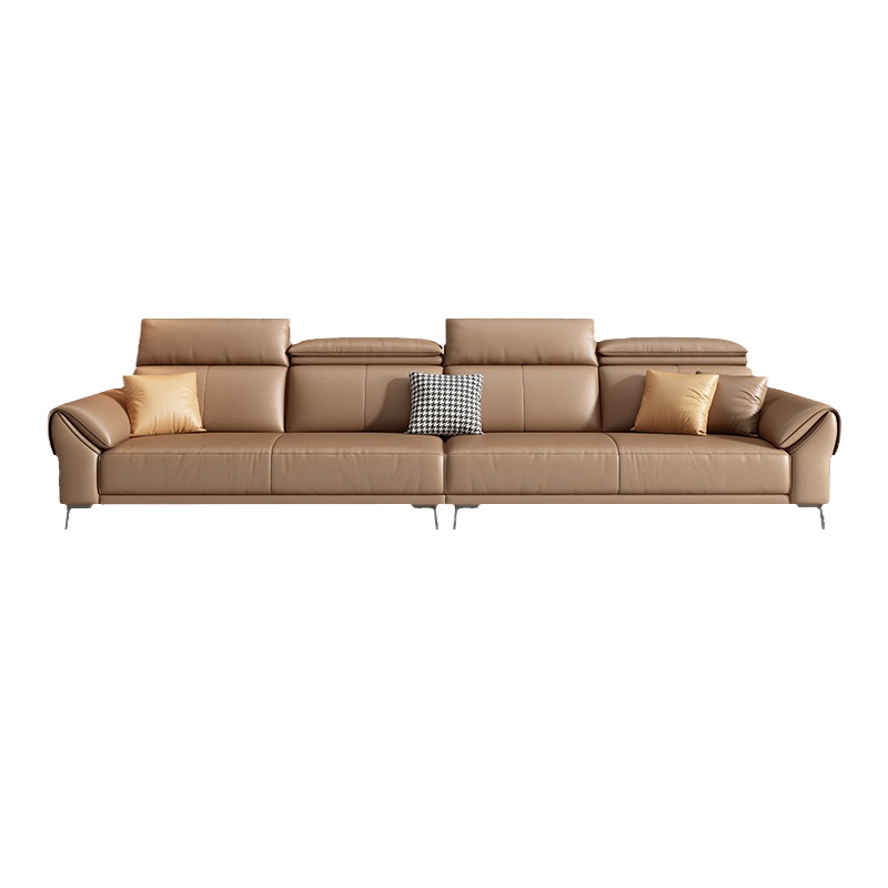 意式极简可调节新款真皮沙发小户型客厅直排网红黑色头层牛皮沙发