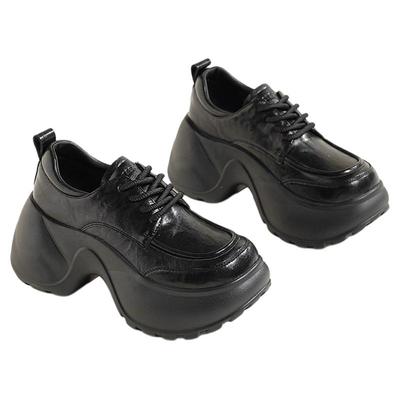 星期六厚底乐福鞋女2025新款秋季英伦风小皮鞋百搭增高系带单鞋子