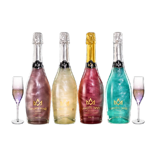 星空葡萄汁气泡水零度无酒精起泡饮料葡萄饮料整箱配香槟杯