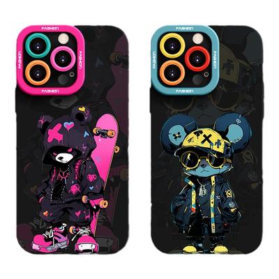 涂鸦熊适用手机壳苹果17promax超薄iphone1promax新款15promax防摔xsmax软壳x液态硅胶13男女14plus防摔12