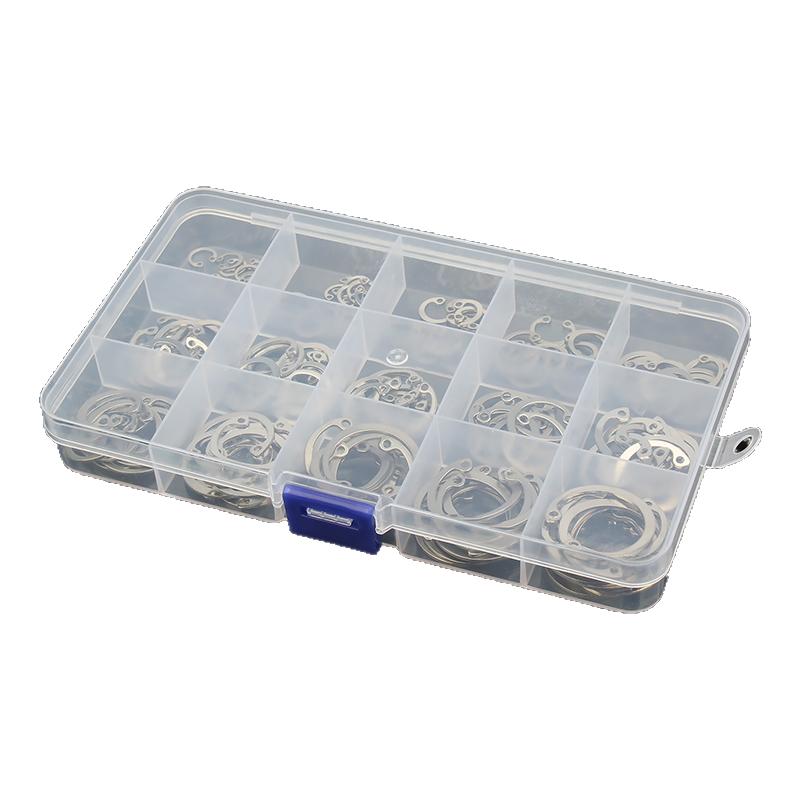 65m锰钢A型轴用挡圈不锈钢孔用C形内卡簧弹性E型卡黄外卡钳套装