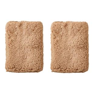 purpleguys袜套女秋冬季加绒加厚保暖中筒咖色配雪地靴堆堆小腿套