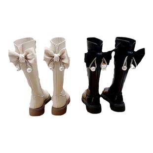 女童靴子儿童鞋子2025秋冬季新款过膝高筒靴加绒长筒靴宝宝长靴棉