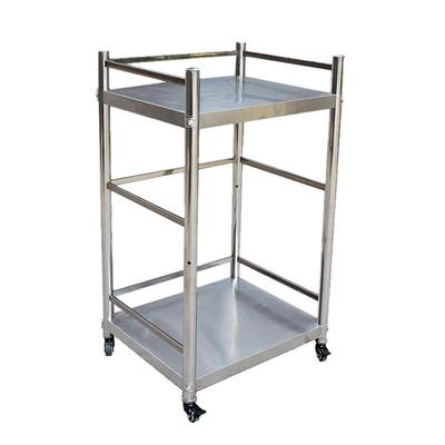 不锈钢厨房置物架二层100高护栏