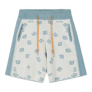 Rhude 男士百搭日常腰果花短裤提花针织宽松运动休闲五分裤