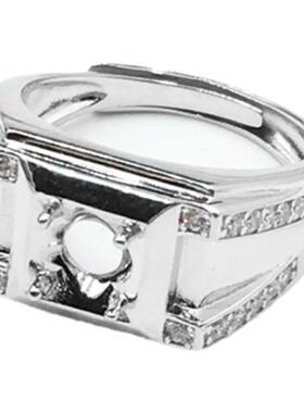 男士莫桑钻戒托925拖克拉空托