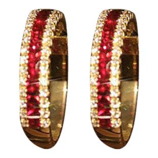 「虹霓」925银针镀金镶嵌红宝石耳饰气质莫桑比克满天星耳环女