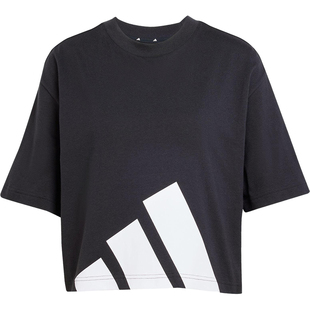 Adidas/阿迪达斯正品2025夏季款女士宽松经典落肩休闲短袖JG8736