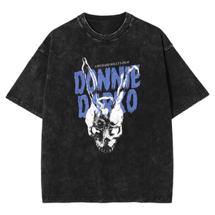 Fortee 死亡幻觉 Donnie Darko电影美式水洗重磅T恤男女宽松短袖