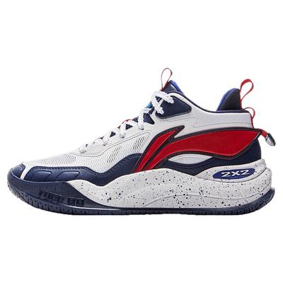 李宁正品疆域V2男大童轻质回弹防滑耐磨中帮稳定篮球鞋YKBV040