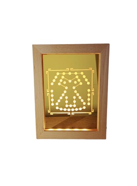 传承古籍五路财神灯阵精雕实木USBLED展灯夜开通五路灯图