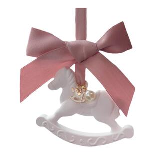 梦幻旋转木马公主风情侣车载香薰挂件汽车挂后视镜饰品香水扩香石