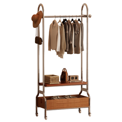 可移动衣帽架多功能收纳