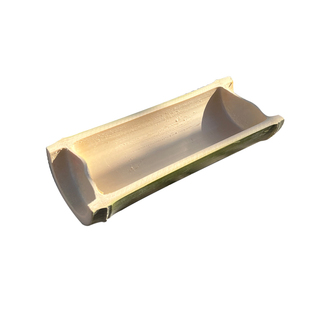 对半开竹筒饭卧式竹筒劈开蒸筒毛竹楠竹手工新鲜竹子制品餐具带盖