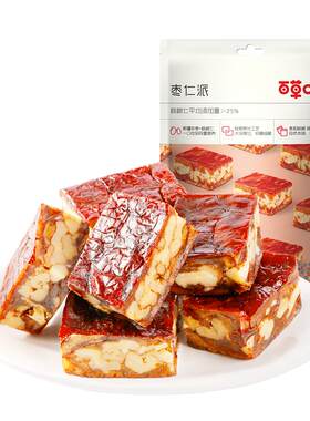 百草味枣仁派100g枣夹核桃枣糕