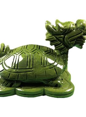 天然南玉手工龙龟桌面摆件