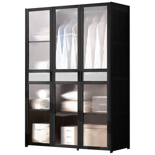 简易衣柜家用卧室出租房屋用组装实木置物架结实耐用儿童衣橱柜子