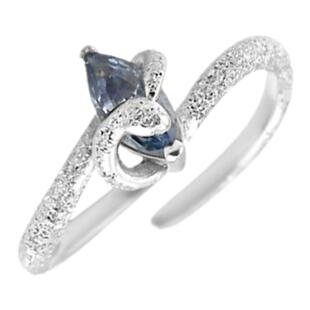 DOACH 纯银砂蛇戒指原创小众设计高级不掉色蛇院食指蓝锆石开口戒