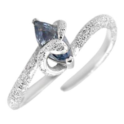 DOACH纯银砂蛇戒指蓝锆石开口戒