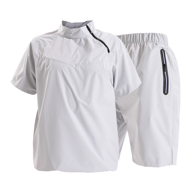 夏季白色短袖减肥暴汗服男女情侣
