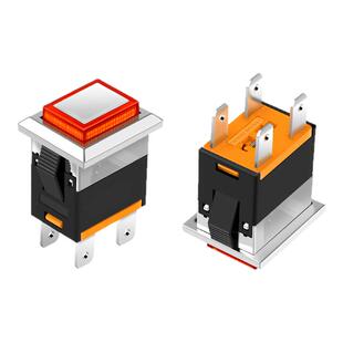 方形矩形金属按钮开关15A大电流常开电源开关自锁带灯船型开关