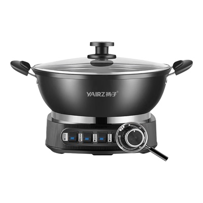 扬子铸铁无涂层电炒锅不粘锅多功能电热锅炒菜蒸煮炖多功能一体锅