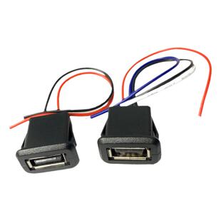USB 2.0母座 a母头 4P直压焊线式电源防水插座改装玩具台灯充电口