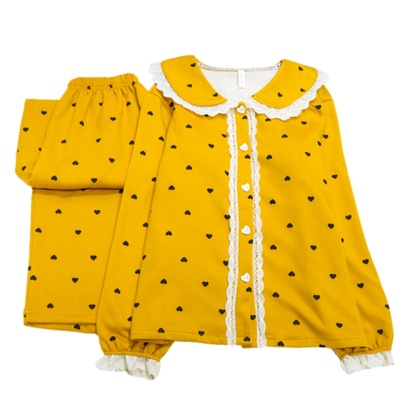 带胸垫睡衣女秋冬新款羊绒家居服