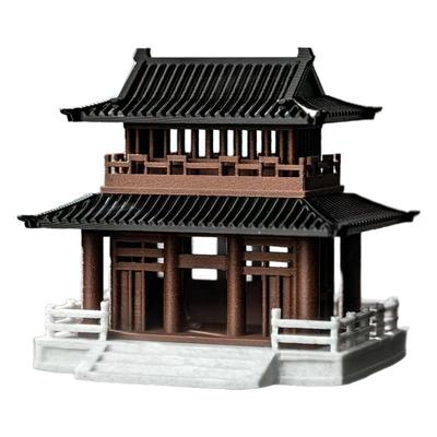 3D打印中式古建筑模型摆件