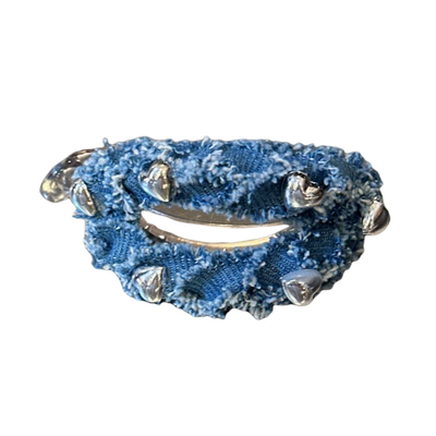 6.22韩国baket发饰牛仔布艺爱心星星鲨鱼夹马尾夹