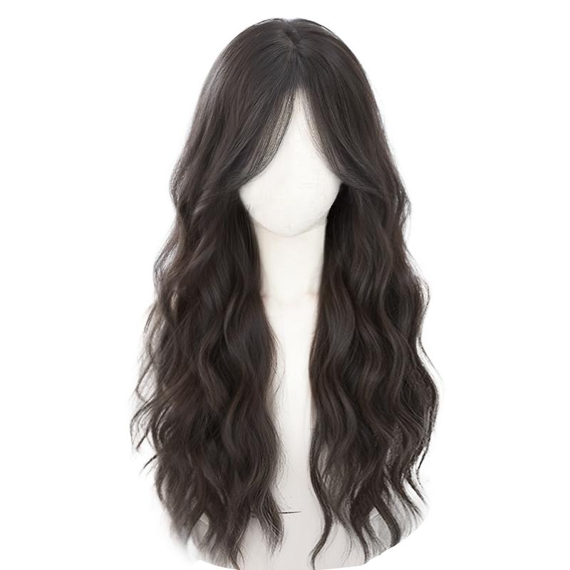 阿七高温丝韩女中分水波纹假发