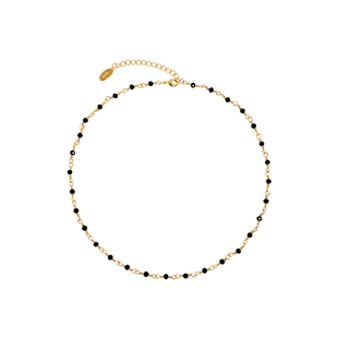 G/S缪斯 法式高级感小黑石蕾丝项链杨采钰同款叠戴锁骨链chocker