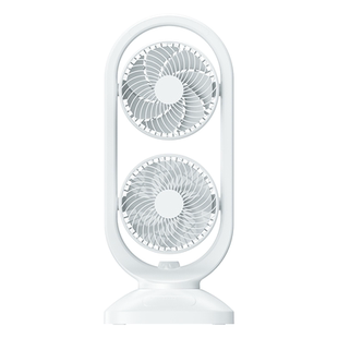 Opolar2025新款桌面风扇超静音台式空气循环扇usb可充电款360度旋转双头小风扇制冷办公室桌上大风力超长续航