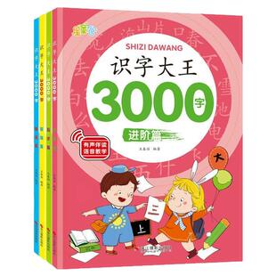 幼儿识字书 识字大王3000字全4册学前班宝宝早教启蒙教材全套幼小衔接看图识字认字教材书3—6岁有声伴读大图识字认字早教儿童绘本