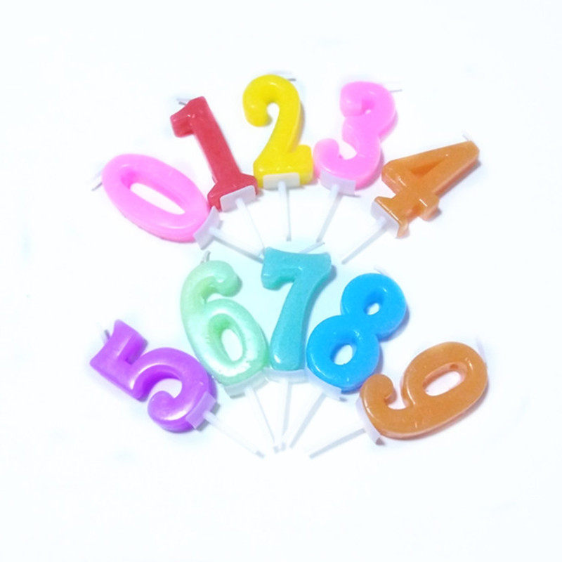 儿童周岁金色数字情人节生日蜡烛
