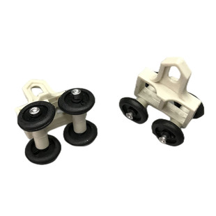 窗帘轨道配件滑轮子辅料滚轮老式直轨弯轨导轨挂钩环滑轨走轮四轮