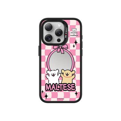 CASEBANGx线条小狗maltese联名魔镜魔镜出奇手机壳磁吸背盖适用于iPhone15/14/13/Plus/Pro/Max
