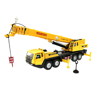 1/50重型起重机吊车汽车模型运输车男孩儿童玩具车仿真送礼物摆件