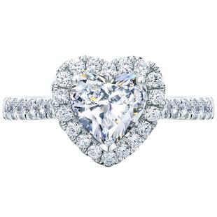 【世界冠军黄雅琼同款】DR求婚钻戒围镶心形克拉戒新年礼物WJ0339