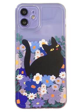 猫咪透明软壳苹果保护套创意