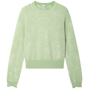 Juicy Couture橘滋针织衫女26年春季新款清新圆领提花收腰短上衣