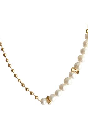 气质拿捏巴洛克珍珠拼接项链