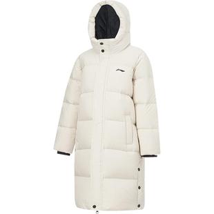 李宁童长羽绒服男孩小大童官方篮球系列冬季连帽舒适休闲运动上衣