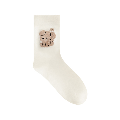 Himade女手工无骨缝头中筒袜子